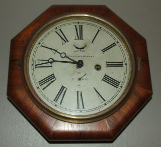 Antique Working 1855 Victorian Rosewood Marine Maritime Ship Clock E.  N.  Welch Co photo