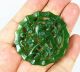 Chinese Jasper Green - Jade Hollow Carving Flower And Bird Pattern Pendant Piece Necklaces & Pendants photo 2