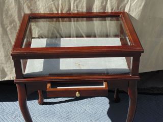 Vintage Wood And Glass Display Case photo