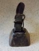 Antique Cow Bell On Leather Strap - Needs New Clopperfrom Neb.  Farmstead Primitives photo 1