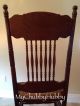 Set/6 1 Oak Larkin Chairs Pressed Back & Cane Antique Refinished P/u Fl - Md 1900-1950 photo 3