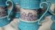 Sicas Sesto Fior Of Italy Teapot Set Of 6 Turquoise Porcelain Hard To Find Rare Teapots & Tea Sets photo 5