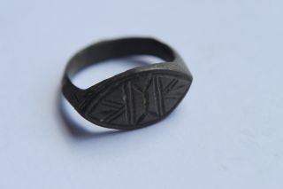 Quality Medieval Period Finger Ring C.  13/15th Century Ad photo