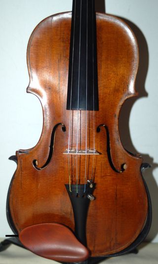 Fine German Antique Hopf Violin,  Built Around 1850 Rare Certificate photo