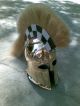 Brass Greek Corinthian Helmet Replica Greek Spartan Armor Helmet W/white Plume Greek photo 2