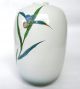 Vintage Japanese Pottery Vase,  By Kutani Ware Artist Ko,  Prairie Spiderworts Vases photo 4