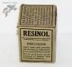 Resinol Milk Glass Medicine Bottle Jar 1933 W/box,  Instructions,  Germicidal Soap Bottles & Jars photo 4