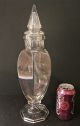 Old Antique Drugstore Pharmacy Pedestal Footed Square Glass Apothecary Candy Jar Bottles & Jars photo 1