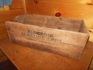 Vintage Wooden Blasting Cap Box Atlas Manasite Atlas Powder Co.  Wilmington,  De. photo