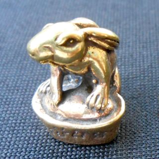 Power Wealth Lucky Magic Rabbit Statue / Good Business Thai Amulets / Talisman photo