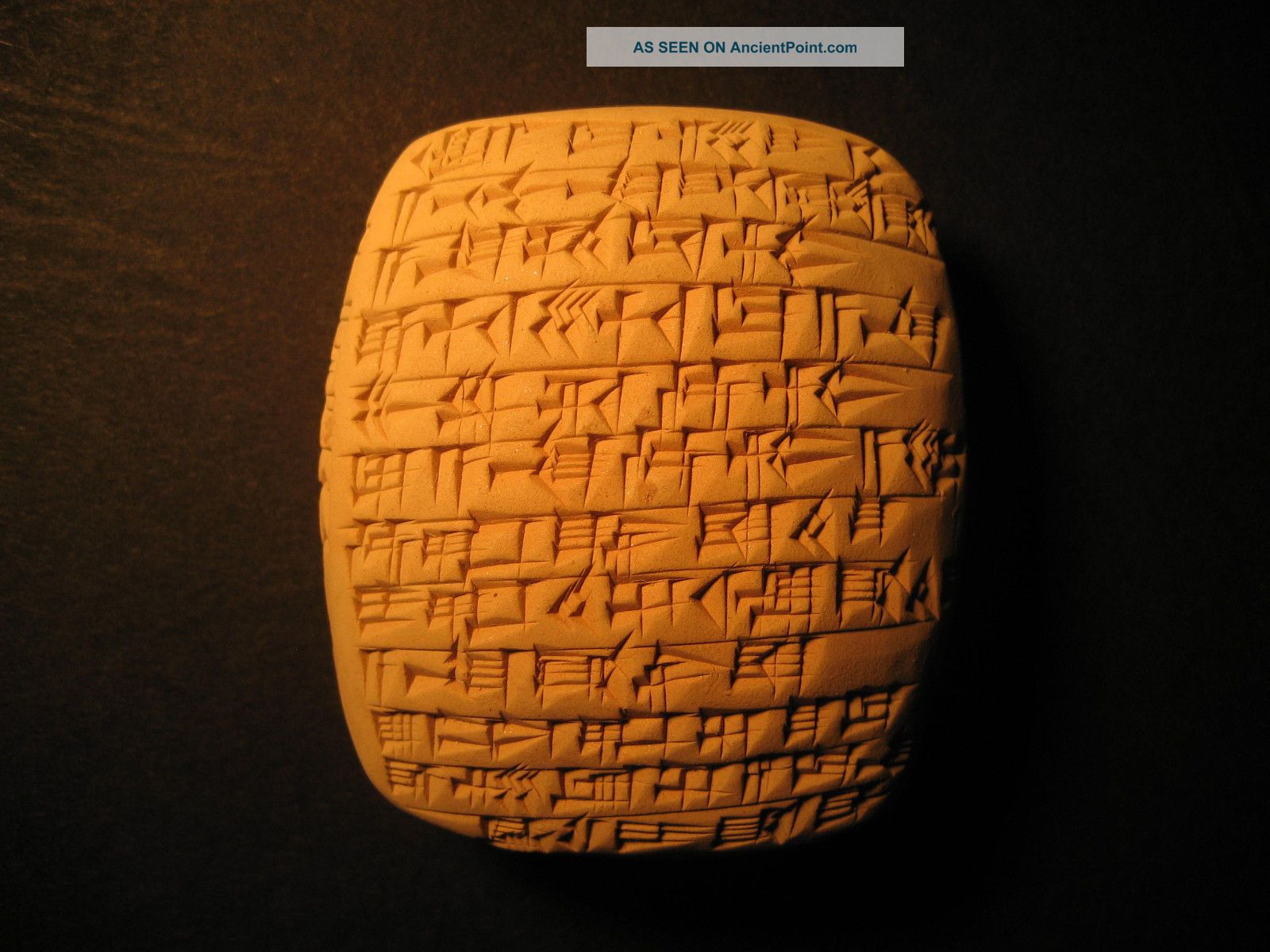Old Assyrian Wedding Contract - Cuneiform Clay Tablet,  Hand Written Copy,  Signed Near Eastern photo