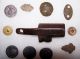Collection Of Colonial 18th Century Buttons Coins Weapon Civil War Era W/ Case The Americas photo 3