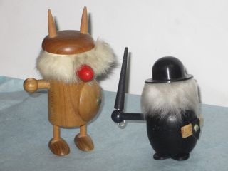 60 ' Wood Troll Doll Vinking Figurine Fur Japan 4 
