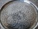 Kashmir Sterling Silver Dish,  Unmarked,  1880,  Engraved Fully,  Pin Work Border Dishes & Coasters photo 2