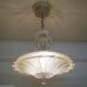 549 Vintage 30s Ceiling Light Lamp Fixture Glass Chandelier Re - Wired Sunflower Chandeliers, Fixtures, Sconces photo 6