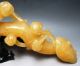 9.  25  Height - Chinese 100% Natural Yellow Jade Hand - Carved Lingzhi & Ruyi Other photo 2