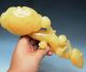 9.  25  Height - Chinese 100% Natural Yellow Jade Hand - Carved Lingzhi & Ruyi Other photo 6