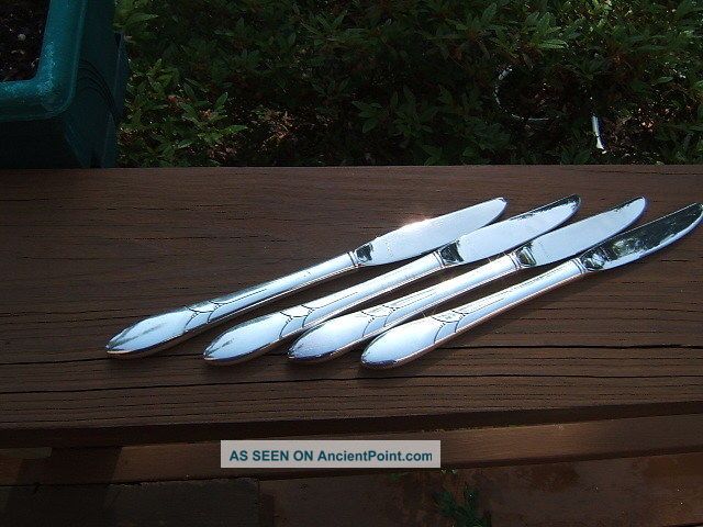4 Community Oneida Lady Hamilton Modern Grille Knives Vg Lotf Flatware & Silverware photo
