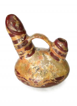 Pre - Columbian Pottery - Double Spout And Brdige Vessel - Larco Museum Replica photo