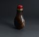 Chinese Brown&black Moss Natural Gray Agate Hollowed Well Snuff Bottle - Jr11477 Snuff Bottles photo 1