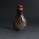 Chinese Brown&black Moss Natural Gray Agate Hollowed Well Snuff Bottle - Jr11477 Snuff Bottles photo 2