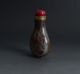 Chinese Brown&black Moss Natural Gray Agate Hollowed Well Snuff Bottle - Jr11477 Snuff Bottles photo 3