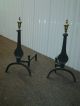 1900 ' S Cast Iron And Bronze Modern Andirons By Cahill Fireplaces & Mantels photo 1