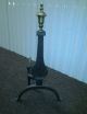1900 ' S Cast Iron And Bronze Modern Andirons By Cahill Fireplaces & Mantels photo 4