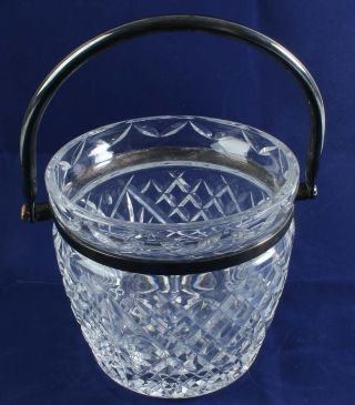 Waterford Crystal Giftware Ice Bucket With Handle - Rare photo