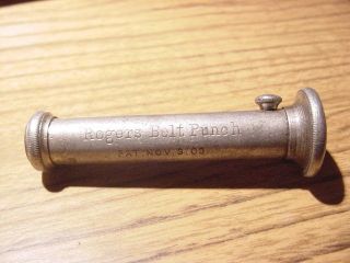 1903 Antique Rare Rogers Belt Punch Manufactured By The Sattley Stacker Company photo