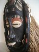 Vintage African Wooden Tribal Mask,  With Snake And Bird Decoration,  Senufo (?) Masks photo 5