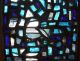 Stained Glass Mosaic Dalle De Verre Window Framed In Oak 1940-Now photo 3