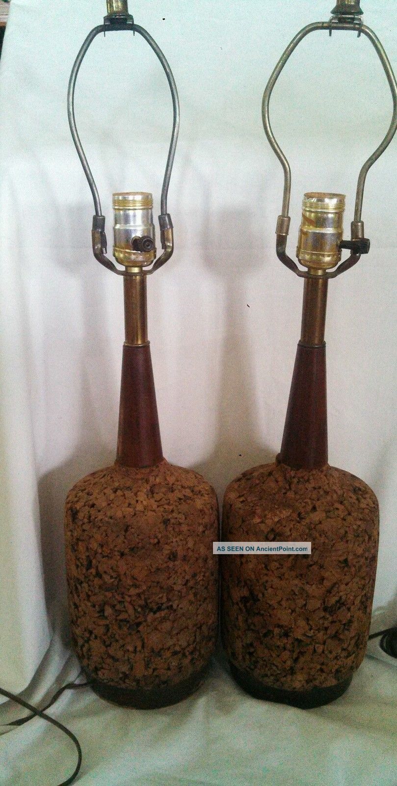 Mid - Century Danish Modern Cork Lamps Mid-Century Modernism photo