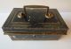 Antique Metal Cash Lock Box,  English Made Lever Lock,  1800 ' S Display Cases photo 1