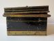 Antique Metal Cash Lock Box,  English Made Lever Lock,  1800 ' S Display Cases photo 5