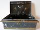Antique Metal Cash Lock Box,  English Made Lever Lock,  1800 ' S Display Cases photo 7