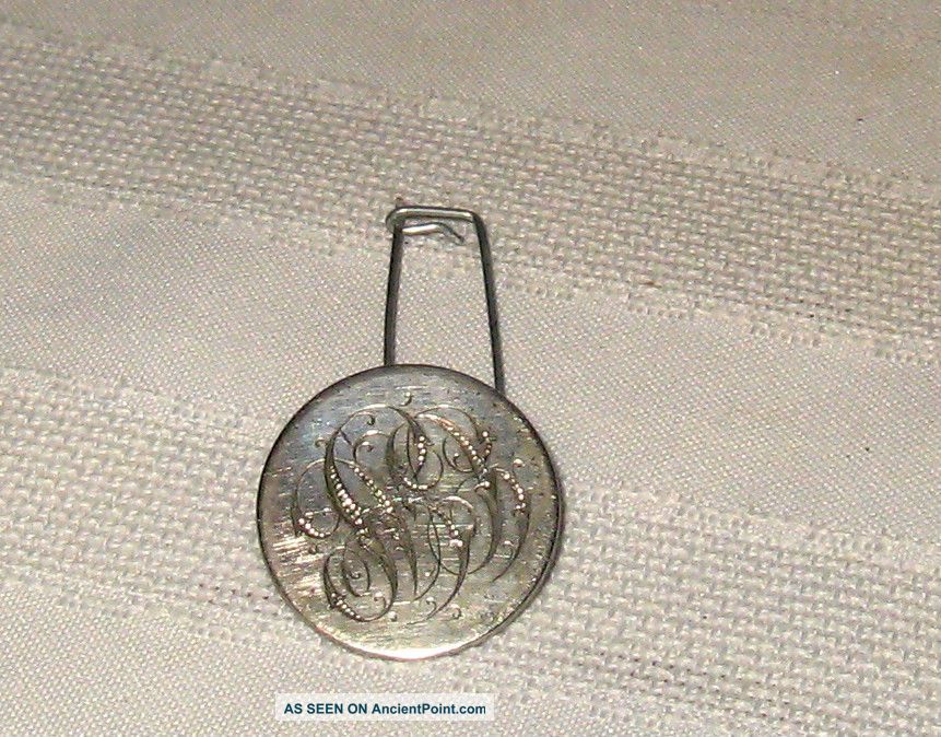 Antique Silver Engraved Button Marked On Back Firmin & Sons Strand London Buttons photo