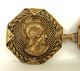 Antique Victorian Era Cloak Cape Buckle Clasps Toggle Brass Roman Soldiers 1800s Buttons photo 1