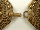 Antique Victorian Era Cloak Cape Buckle Clasps Toggle Brass Roman Soldiers 1800s Buttons photo 3