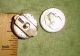 Antique West Silver Floral Solitaires Bachelor Stud Button Spring Mechanism Buttons photo 8