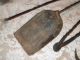 Vintage Antique Fireplace Tool Set Mission Arts Crafts Heavy Iron Metal Fireplaces & Mantels photo 5