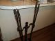 Vintage Antique Fireplace Tool Set Mission Arts Crafts Heavy Iron Metal Fireplaces & Mantels photo 8