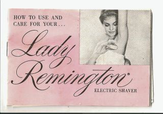 1960 ' S How To Use Your And Care For Your Lady Remington Electric Shaver Booklet photo