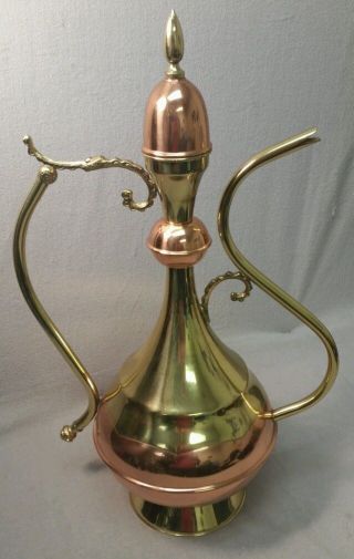 Vintage Micap Belgium Pitcher Solid Copper & Brass Ceremonial Decorative Service photo