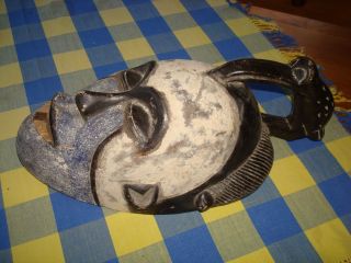 Rare African Yaoure Mask Cirka 50 - 60 Years Old Primitive Folk Art photo