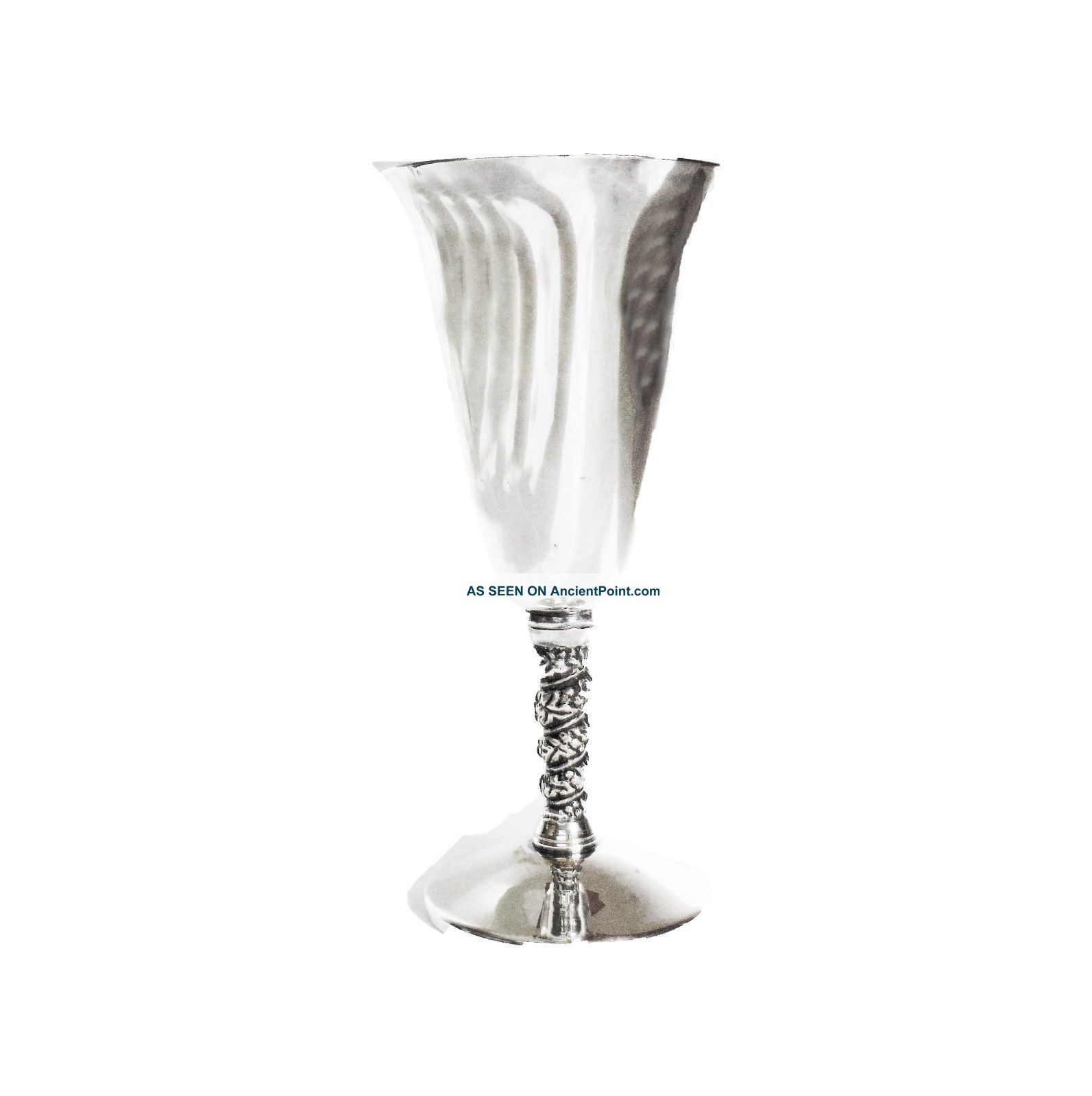 Silver Goblet Fb Rogers 1960 ' S Engraved Hunt Club Trophy Detail Stem Cups & Goblets photo