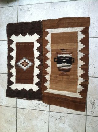 Antique Hand Made Wool Native American Indian Carpet photo