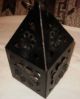 Olde Black Vintage Tin Metal Candle Or Bulb Lantern Eleven Inches Tall 5 1/2 Wid Primitives photo 1