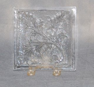 Addison Glass Co Victorian Pressed Glass Acanthus Leaf Spray Window Pane 5 
