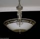 255 Vintage 40s 50s Ceiling Light Lamp Fixture Glass Chandelier Re - Wired Chandeliers, Fixtures, Sconces photo 3